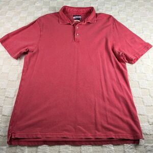 Johnnie-O Surfside Polo Shirt Mens Large Red Short Sleeve Casual Golf